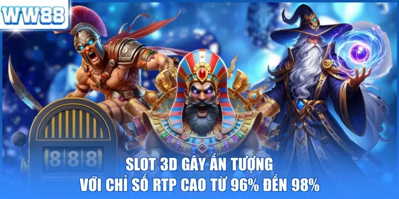 Slot 3D gây ấn tượng với chỉ số RTP cao từ 96% đến 98% 